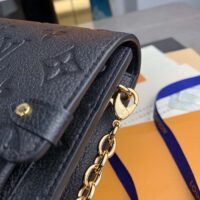 Louis Vuitton LV Women Vavin Chain Wallet Black Embossed Cowhide Leather (2)
