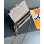 Louis Vuitton LV Women Vavin Chain Wallet Tourterelle Gray Embossed Cowhide Leather – Image 6