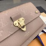 Louis Vuitton LV Women Vavin Chain Wallet Tourterelle Gray Embossed Cowhide Leather – Image 7