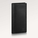 Louis Vuitton Unisex Brazza Wallet Taïga Leather Stamped LV Initials Grained Calfskin