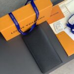 Louis Vuitton Unisex Brazza Wallet Taïga Leather Stamped LV Initials Grained Calfskin - Image 3