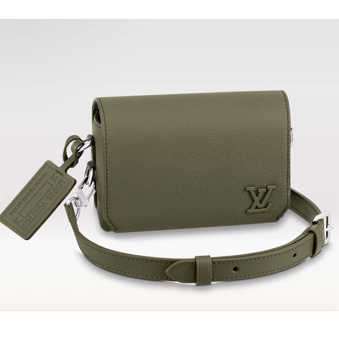Louis Vuitton Unisex Fastline Wearable Wallet Khaki Green Cowhide Leather