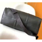 Louis Vuitton Unisex Keepall Bandoulière 50 Travel Bag Black LV Aerogram Cowhide Leather - Image 4