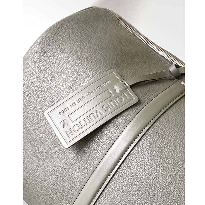 Louis Vuitton Unisex Keepall Bandoulière 50 Travel Bag Khaki LV Aerogram Cowhide Leather (10)