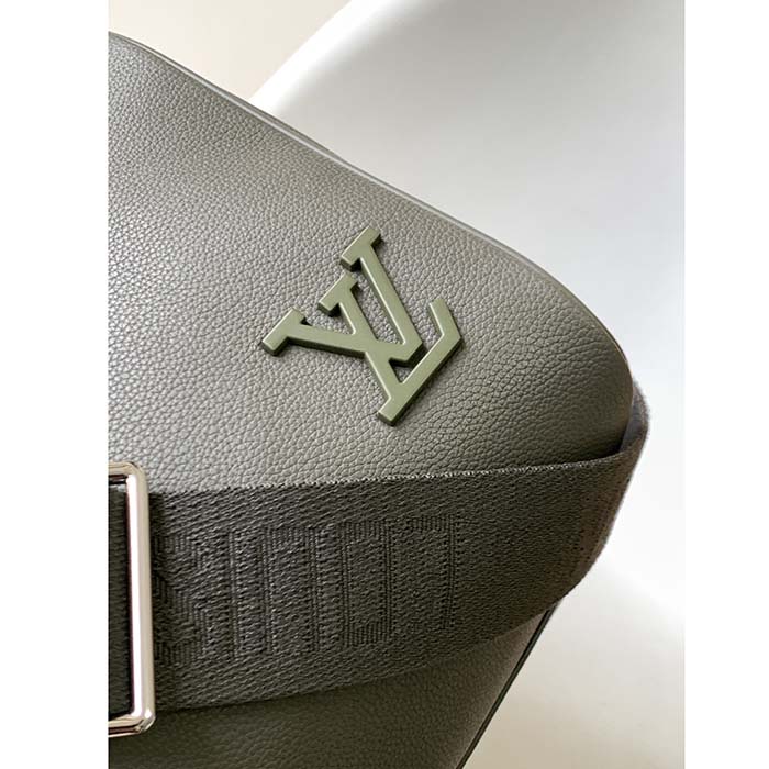 Louis Vuitton Unisex Keepall Bandoulière 50 Travel Bag Khaki LV Aerogram Cowhide Leather (13)