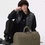 Louis Vuitton Unisex Keepall Bandoulière 50 Travel Bag Khaki LV Aerogram Cowhide Leather - Image 12
