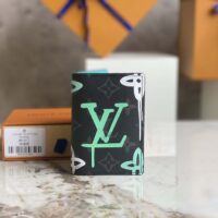 Louis Vuitton Unisex Pocket Organizer LV Graffiti Green Coated Canvas Cowhide Leather (1)