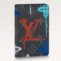 Louis Vuitton Unisex Pocket Organizer LV Graffiti Orange Coated Canvas Cowhide Leather (1)