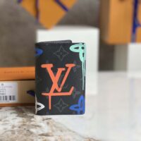 Louis Vuitton Unisex Pocket Organizer LV Graffiti Orange Coated Canvas Cowhide Leather (1)