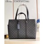 Louis Vuitton Unisex Sac Plat 24H Monogram Eclipse Coated Canvas Cowhide Leather - Imagen 4