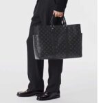 Louis Vuitton Unisex Sac Plat 24H Monogram Eclipse Coated Canvas Cowhide Leather - Imagen 14