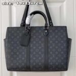 Louis Vuitton Unisex Sac Plat 24H Monogram Eclipse Coated Canvas Cowhide Leather - Imagen 2