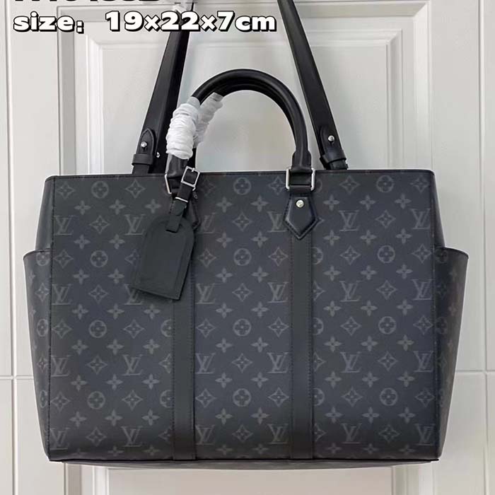 LOUIS VUITTON Sac Plat 24h Eclipse Monogram Eclipse