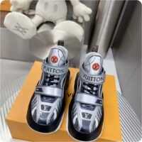 Louis Vuitton Women LV Archlight 2.0 Platform Sneaker Grey Silver 5 Cm Heel (5)