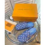 Louis Vuitton Women LV Cosy Flat Comfort Clog Blue Monogram Denim Adjustable Strap - Bild 3