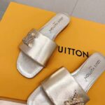 Louis Vuitton Women LV Shake Flat Mule Gold Metallic Lambskin Leather - Image 6