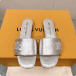 Louis Vuitton Women LV Shake Flat Mule Silver Metallic Lambskin Leather - Image 4
