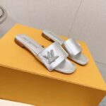 Louis Vuitton Women LV Shake Flat Mule Silver Metallic Lambskin Leather - Image 2