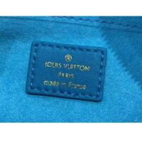 Louis Vuitton Women LV Speedy Bandouliere 20 Handbag Blue Calfskin Double Zip (9)