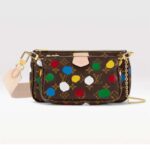 Louis Vuitton Women LV x YK Multi Pochette Accessoires Monogram Coated Canvas 3D Painted Dots
