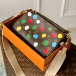 Louis Vuitton Women LV x YK Multi Pochette Accessoires Monogram Coated Canvas 3D Painted Dots - Imagen 3