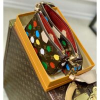 Louis Vuitton Women LV x YK Multi Pochette Accessoires Monogram Coated Canvas 3D Painted Dots (1)