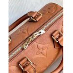 Louis Vuitton Women Speedy Bandoulière 25 Handbag Cognac Brown Embossed Grained Cowhide Leather - Bild 6