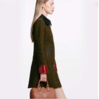 Louis Vuitton Women Speedy Bandoulière 25 Handbag Cognac Brown Embossed Grained Cowhide Leather (10)