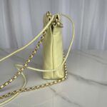 Chanel Women CC 22 Mini Handbag Shiny Calfskin Gold-Tone Metal Yellow - Image 7