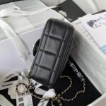 Chanel Women CC Small Flap Bag Grained Calfskin Gold Tone Metal Black - Bild 4