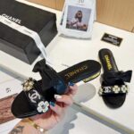 Chanel Women Mules Lambskin Black White 1.5 Cm Heel – Image 8