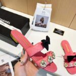 Chanel Women Mules Lambskin Pink Black 1.5 Cm Heel - Bild 7