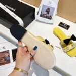 Chanel Women Mules Lambskin Yellow Black 1.5 Cm Heel - immagine 10