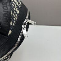Dior Unisex CD Mini Rider Sling Bag Beige Black Dior Oblique Jacquard (4)