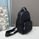 Dior Unisex CD Mini Rider Sling Bag Black Beige Dior Oblique Jacquard – Bild 4