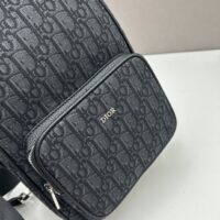 Dior Unisex CD Mini Rider Sling Bag Black Beige Dior Oblique Jacquard (1)