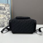Dior Unisex CD Saddle Backpack Black Dior Oblique Jacquard Grained Calfskin - Image 7