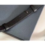 Dior Unisex CD Saddle Pouch Strap Beige Black Oblique Jacquard Black Grained Calfskin - Image 8