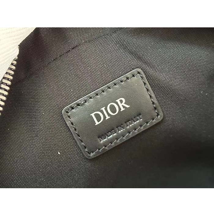 Dior Unisex CD Safari Bag with Strap Black CD Diamond Canvas (1)