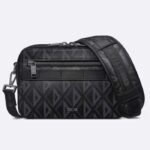 Dior Unisex CD Safari Bag with Strap Black CD Diamond Canvas