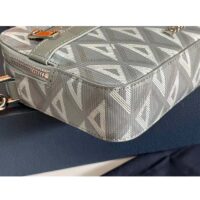 Dior Unisex CD Safari Bag with Strap Dior Gray CD Diamond Canvas (4)