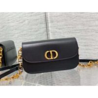 Dior Women CD 30 Montaigne Avenue Bag Black Box Calfskin (15)