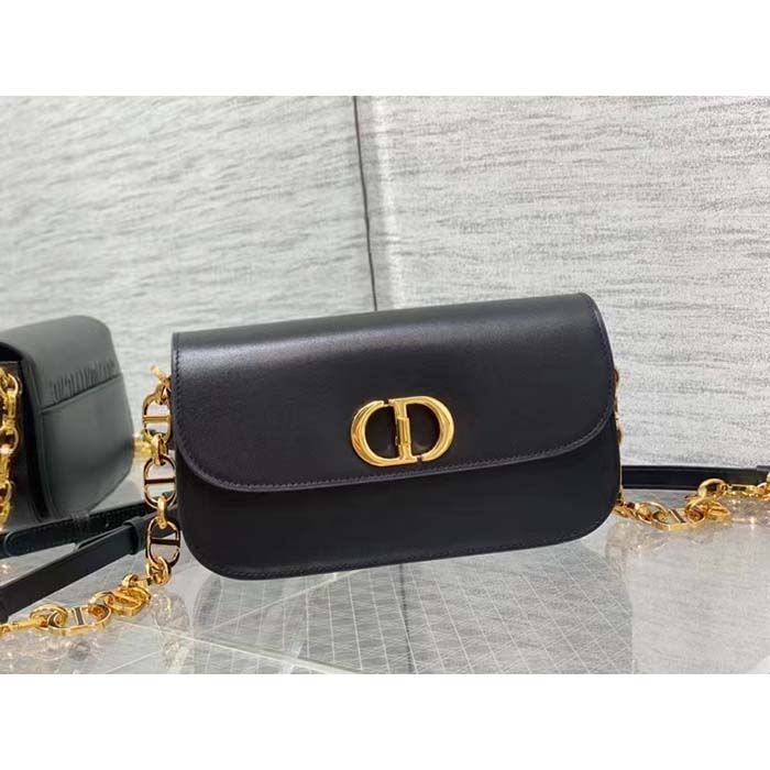 Dior Women CD 30 Montaigne Avenue Bag Black Box Calfskin (2)