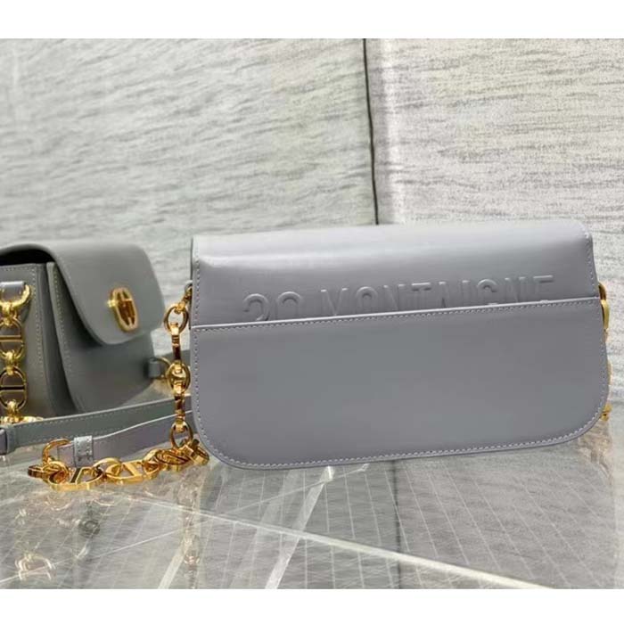 Dior Women CD 30 Montaigne Avenue Bag Ethereal Gray Box Calfskin (11)