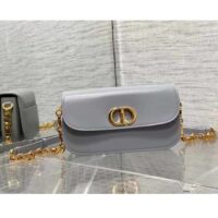 Dior Women CD 30 Montaigne Avenue Bag Ethereal Gray Box Calfskin (8)