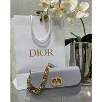 Dior Women CD 30 Montaigne Avenue Bag Ethereal Gray Box Calfskin (8)