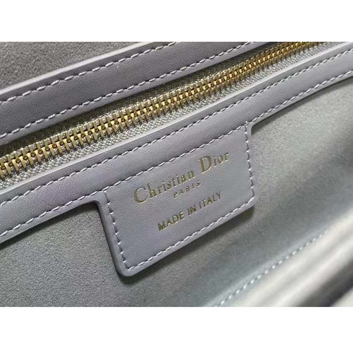 Dior Women CD 30 Montaigne Avenue Bag Ethereal Gray Box Calfskin (9)