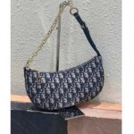 Dior Women CD Lounge Bag Blue Dior Oblique Jacquard - Imagen 2