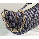 Dior Women CD Lounge Bag Blue Dior Oblique Jacquard - Imagen 7