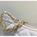 Dior Women CD Lounge Bag Latte Supple Macrocannage Lambskin - Image 9